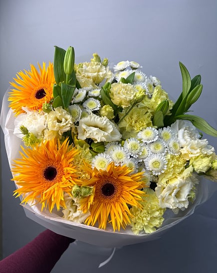 Солнечное настроение с герберами с доставкой по Астане