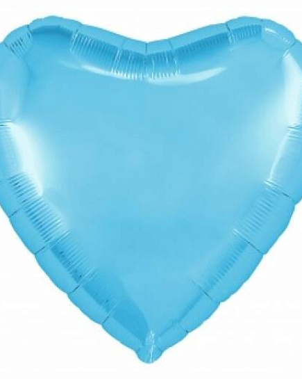 Букет из 5 шаров "Голубое сердце" с доставкой по Алматы