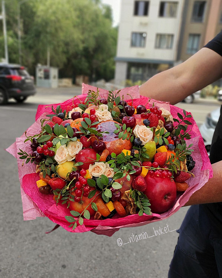 Bouquet of Bouquet of mixed fruits and dried fruits L flowers delivered to Almaty