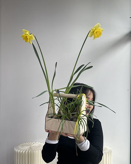 Весеннее настроение с нарциссами с доставкой по Астане