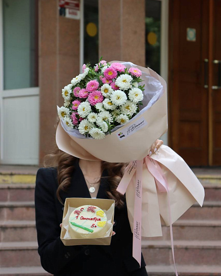 Bouquet of September 1 set flowers delivered to Almaty