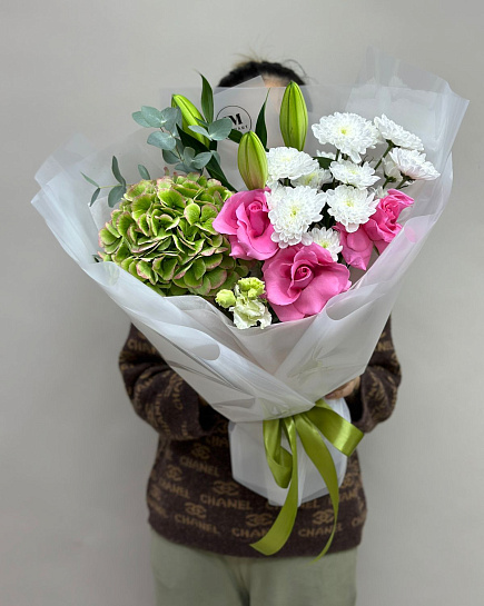 Bouquet of EUROBOUQUET WITH LILY flowers delivered to Astana