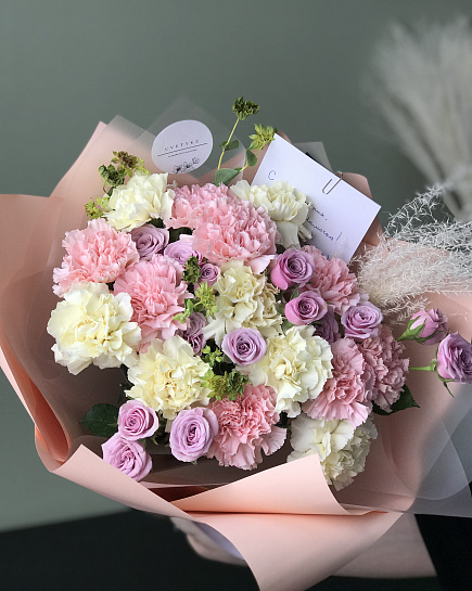 Bouquet of Euro-bouquet Peach flowers delivered to Astana