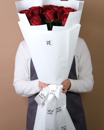 Bouquet of 15 meter roses with delivery to Astana