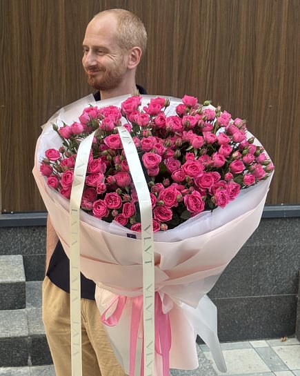 Pink rose with delivery to Almaty