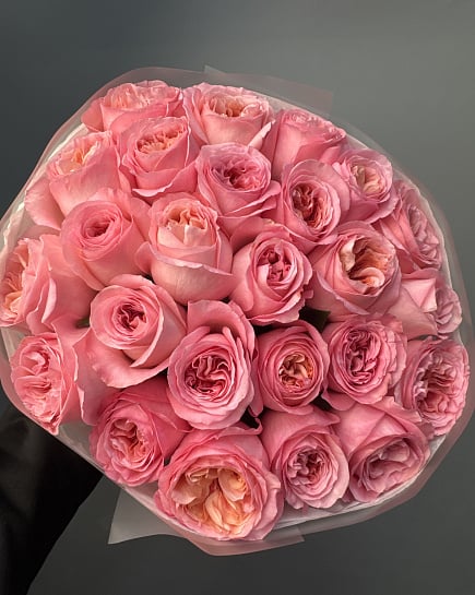 Розовое очарование пионовидных роз с доставкой по Астане