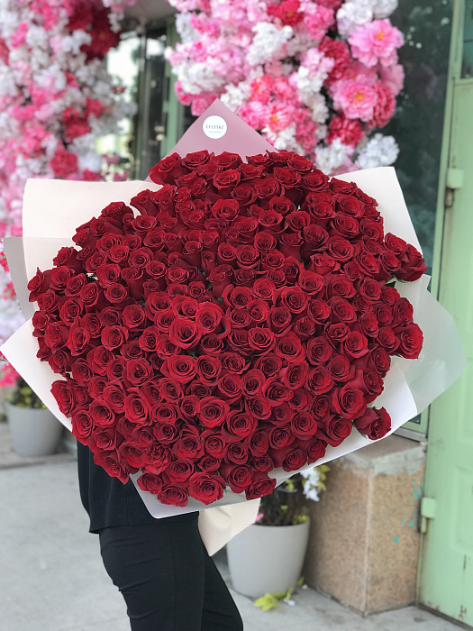 Высокие красные розы 201 шт