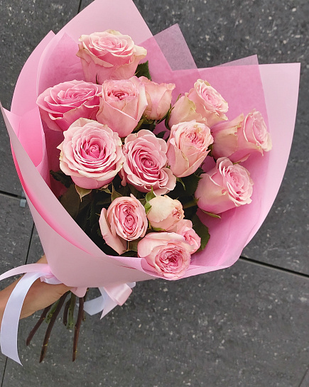 Микс роз и кустовой розы  с доставкой по Павлодаре