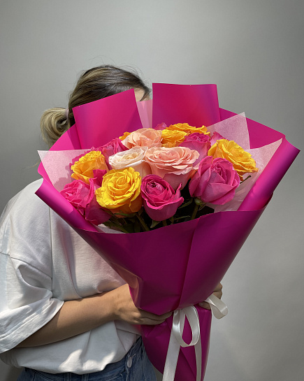 Bouquet of Mix of roses 17 flowers delivered to Astana