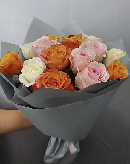 Bouquet of Roses mix flowers delivered to Astana