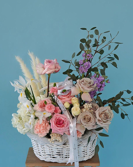 Bouquet of Basket TI AMO flowers delivered to Astana