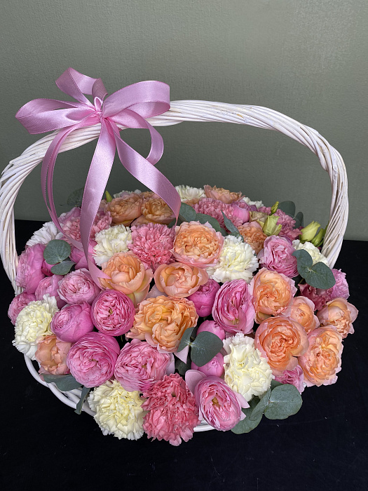 A basket of flowers A basket of flowers