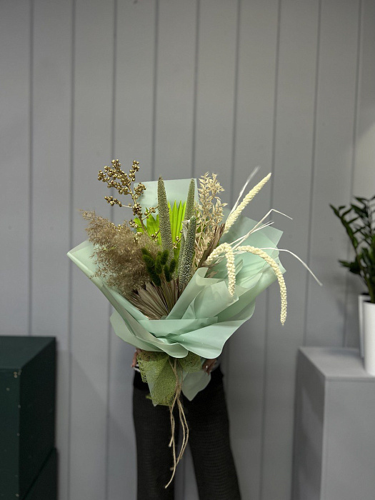 Bouquet of dried flowers (green)