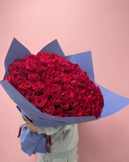 Bouquet of 101 Meter Rosa flowers delivered to Astana