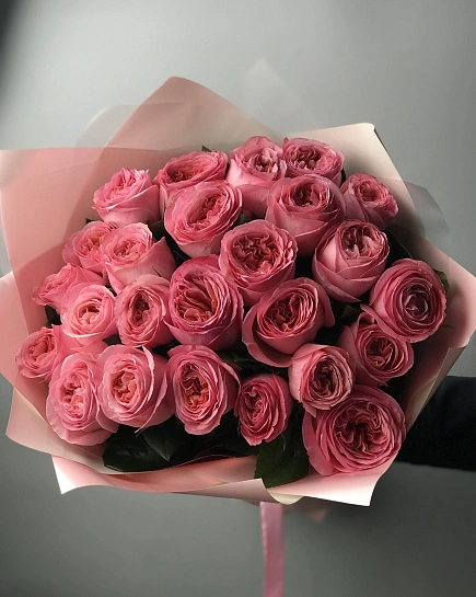 Монобукет из пионовидных роз 25 шт с доставкой по Астане