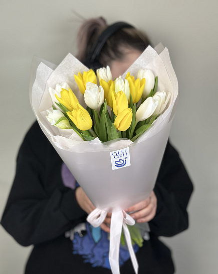 White-yellow mix 15 with delivery to Astana