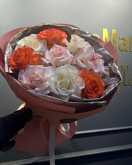 Bouquet of bouquet Coral charm flowers delivered to Astana