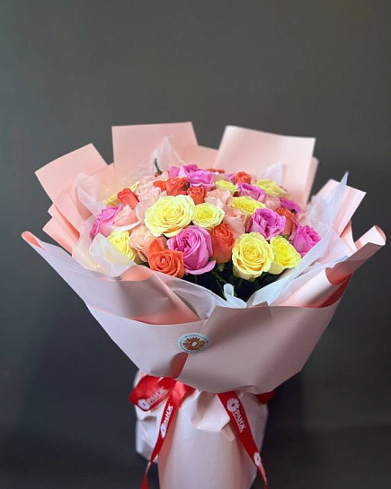 Bouquet of Bouquet of 45 roses mix flowers delivered to Almaty