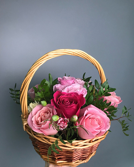 Bouquet of Cute basket flowers delivered to Astana