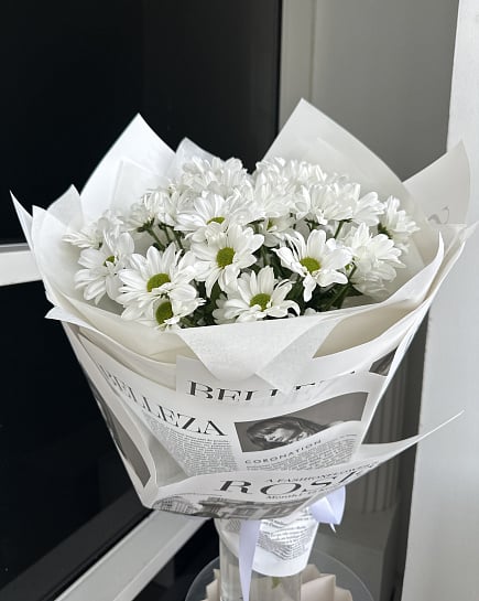 Белоснежная классика в газетном стиле с доставкой по Астане