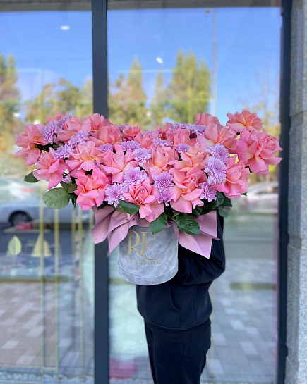 Bouquet of Unparalleled composition in a premium box flowers delivered to Shymkent
