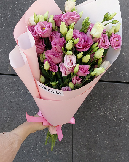 Bouquet of Mono-bouquet of 9 eustoma flowers delivered to Pavlodar