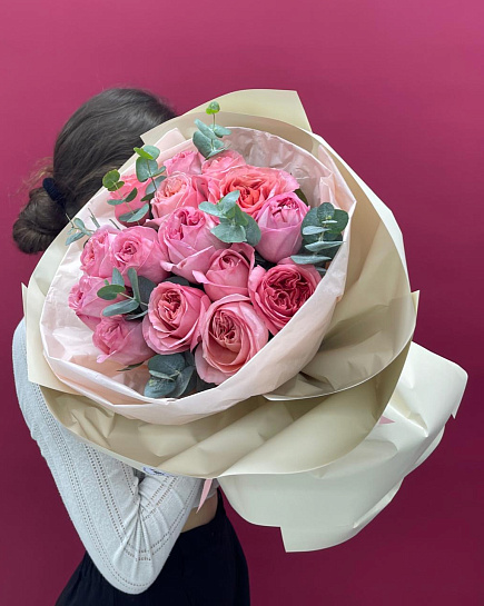 Букет пионовидных роз с доставкой по Алматы