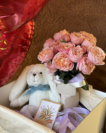 Bouquet of Boxing of love flowers delivered to Almaty