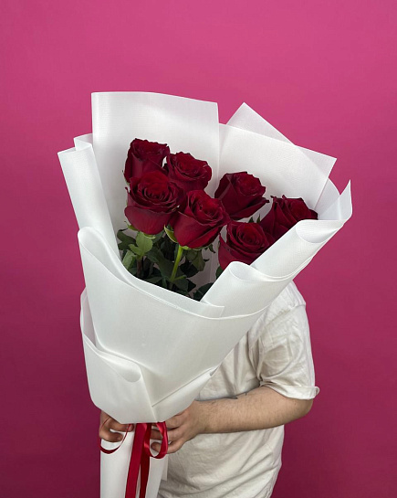 Bouquet of 7 meter roses flowers delivered to Astana