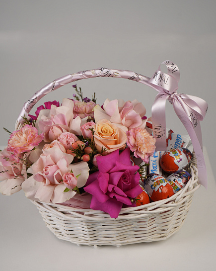 Bouquet of Sweet basket flowers delivered to Almaty