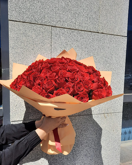 101 Голландская роза с доставкой по Астане