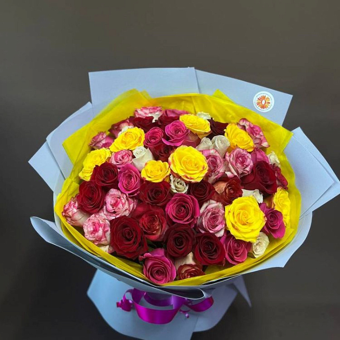Bouquet of 55 Dutch mix roses