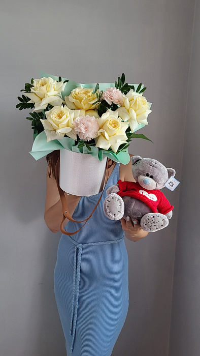 Combo roses + Teddy bear