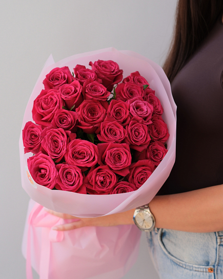 Букет из 25 красных роз с доставкой по Алматы