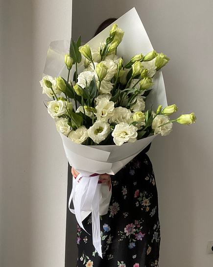 Eustoma white with delivery to Almaty