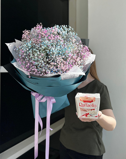 Bouquet of Bouquet of gypsophila and Rafaelo flowers delivered to Astana