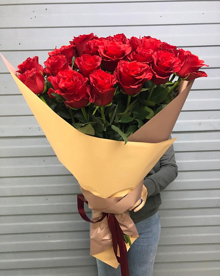 Bouquet of 35 roses Holland flowers delivered to Almaty