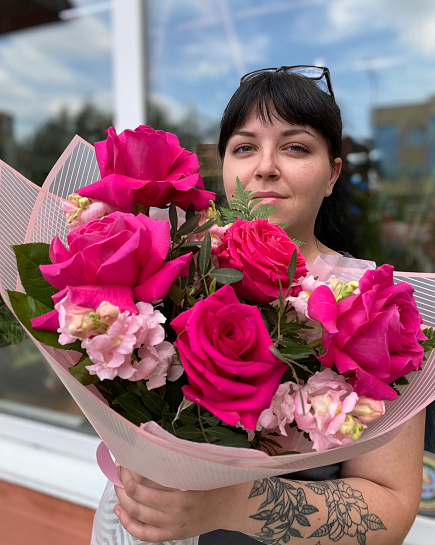Bouquet of Raspberry ice cream flowers delivered to Petropavlovsk