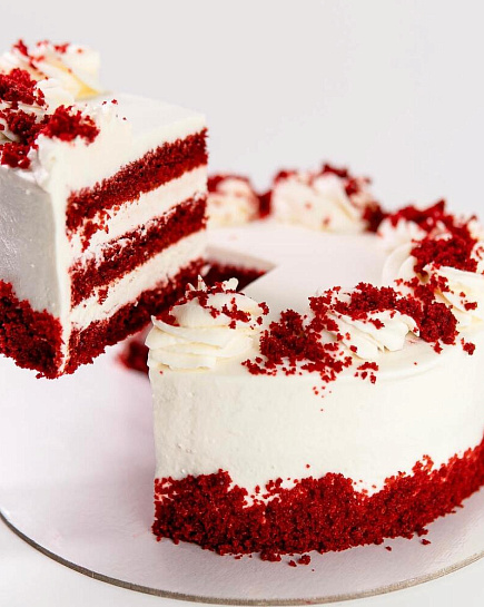 Бисквитный торт «Красный бархат» с доставкой по Алматы