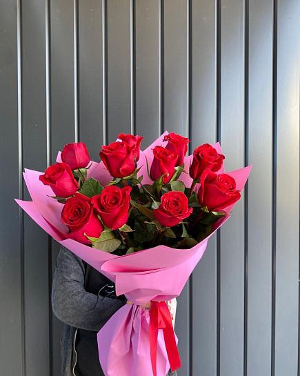 Bouquet of Bouquet of red roses flowers delivered to Aktobe