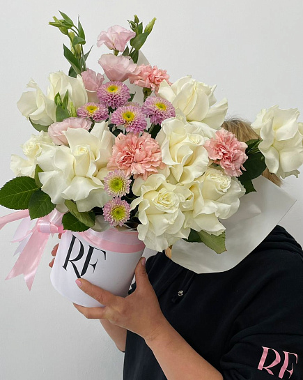 Bouquet of cute composition flowers delivered to Astana