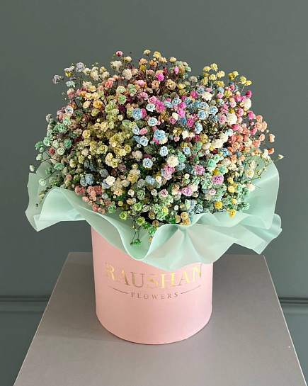 Bouquet of Gypsophila in box flowers delivered to Astana