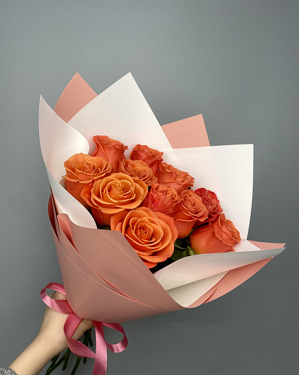 Букет из оранжевых роз с доставкой по Астане