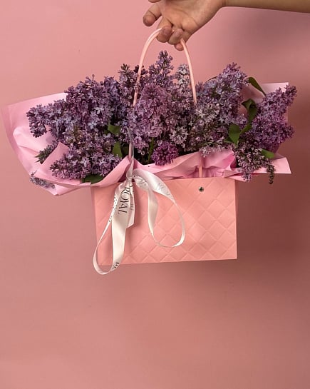 Lilac in a bag with delivery to Almaty
