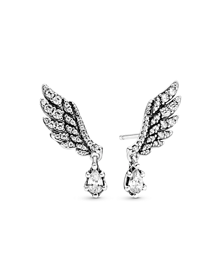Bouquet of Angel Wings stud earrings with pendants flowers delivered to Astana