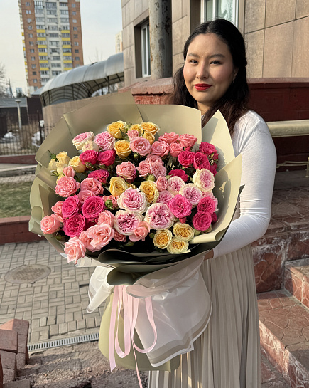 Bouquet of Bright flowers delivered to Almaty