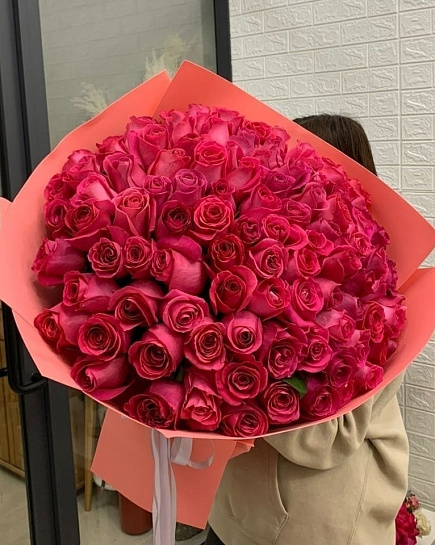 Bouquet of 101 Dutch premium roses flowers delivered to Taraz