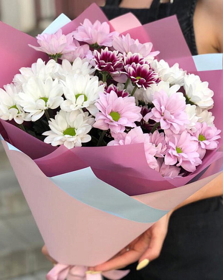 Bouquet of Bouquet Chrysanthemum flowers delivered to Kostanay.