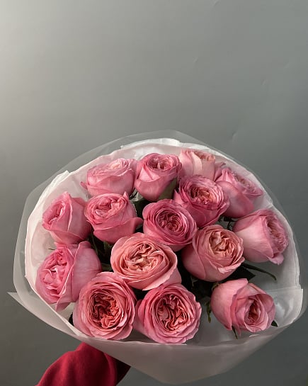 Розы (Pink Expression) в букете 15 штук  с доставкой по Астане