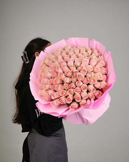 Bouquet of Monobouquet of 101 roses flowers delivered to Astana